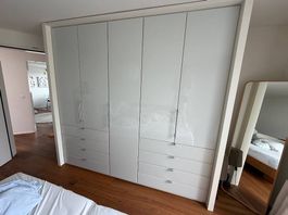 Wiemann Loft Kleiderschrank 250cm  Glas weiss 