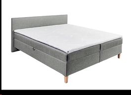Boxspringbett grau (inkl. Bettkasten)