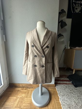 H&M Blazer beige / camel Gr. 36 klassisch doppelt geknöpft