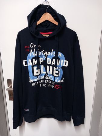 Camp David Kapuzenpullover Hoodie, Gr. XXL, blau, neuwertig!