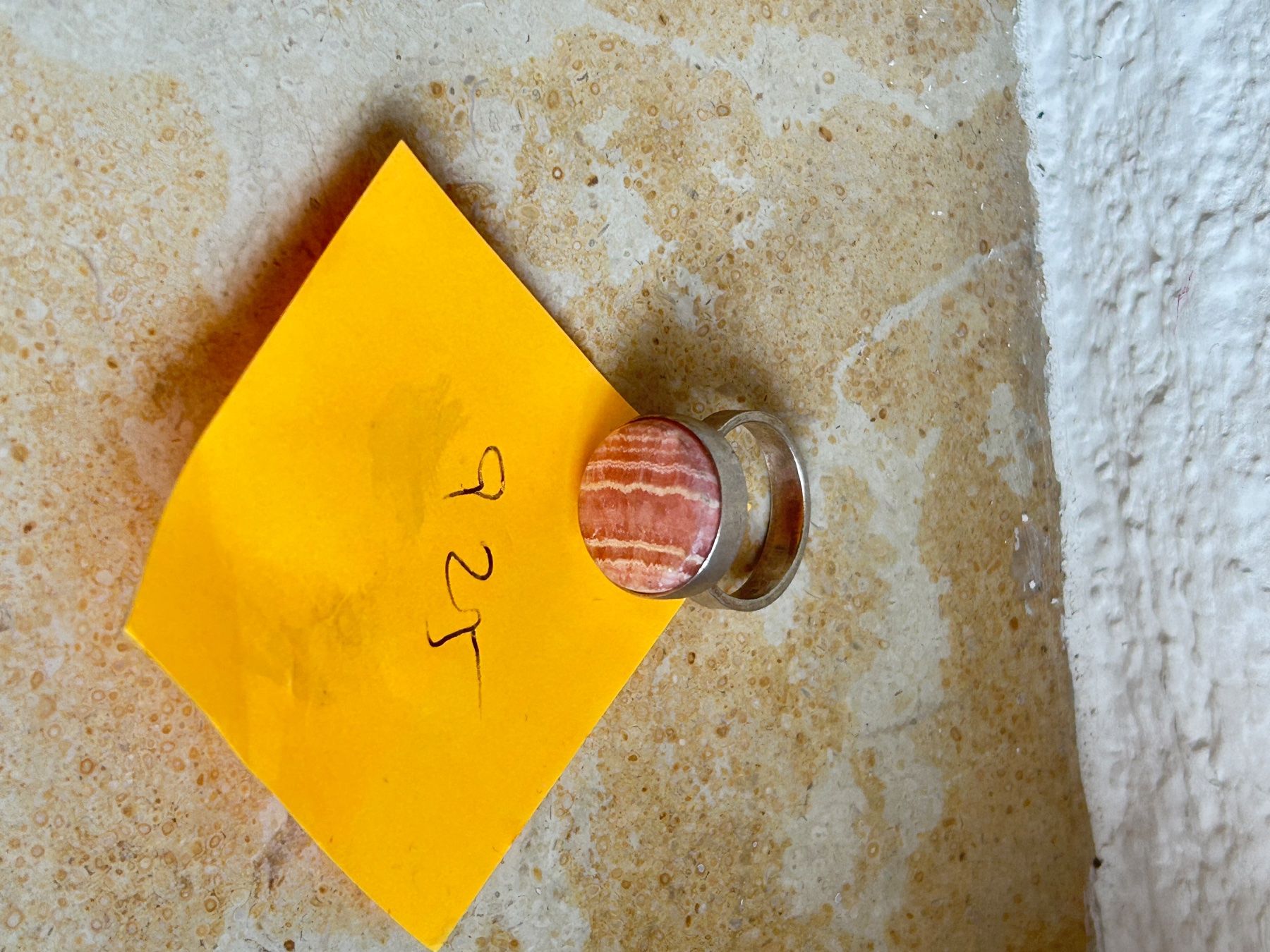 Anelli: Rhodochrosit Ring, Silber gefasst (53) – Usato da Basel venduto da bellespirit 5