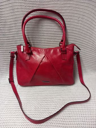 Claudio Ferrici Handtasche, Rot, Echtleder, Top Zustand!