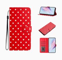 NEUES Flip Etui für iPhone 17 Pro Max rot Polka dots - 80582