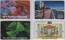 4 ungebrauchte deutsche Telefonkarten aus der S Serie