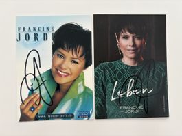 Francine Jordi Original Autogramme 2 Stück