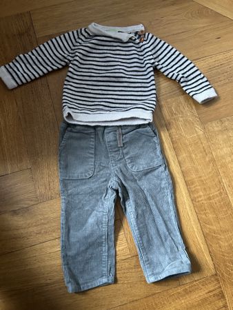 Weicher Wollpulli mit Manchesterhose, 6 Monate (68 cm)
