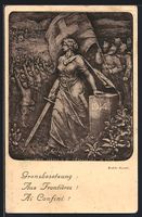 Grenzbesetzung 1914, Helvetia am Grenzst
