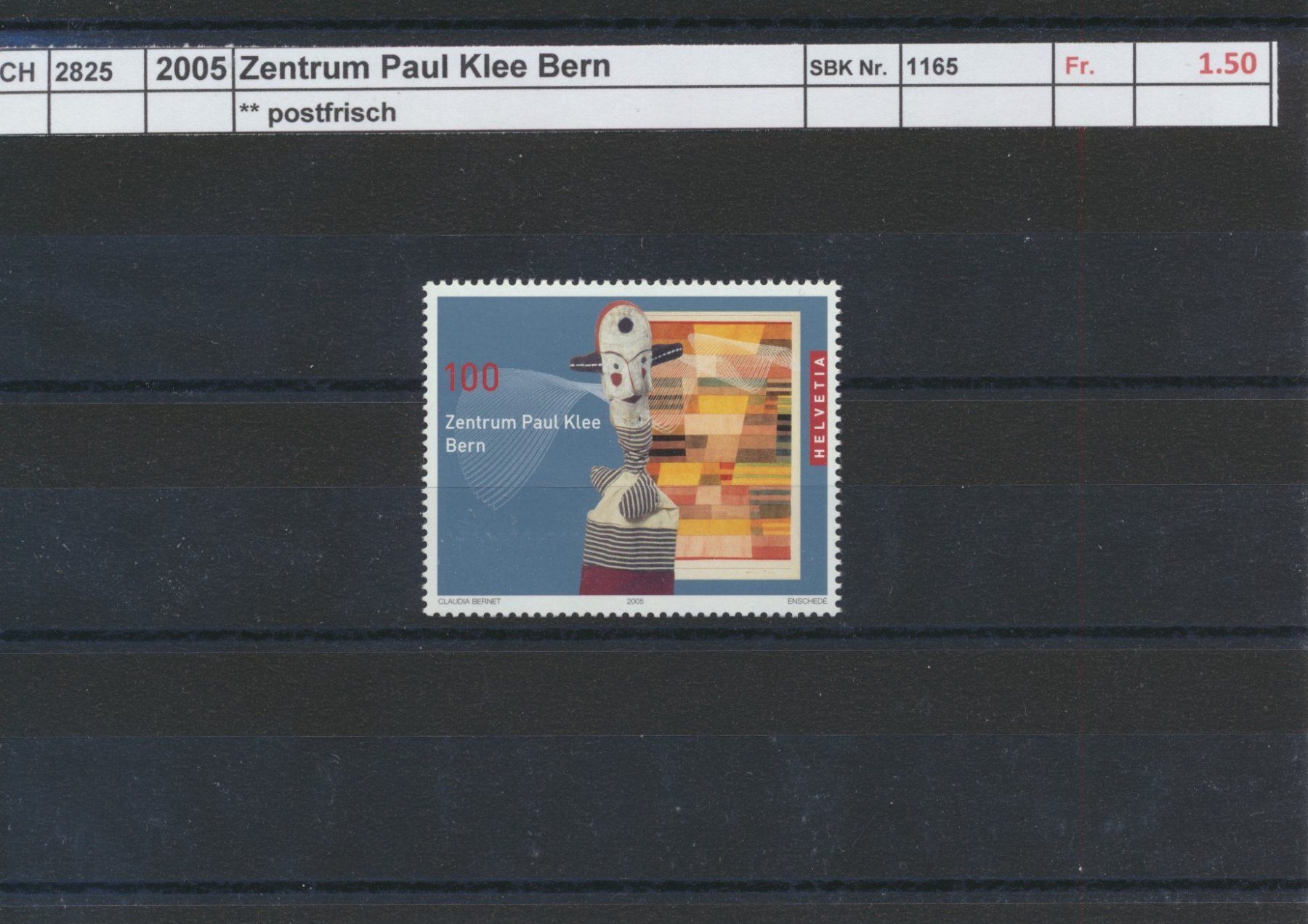 Tutti i francobolli: 2005 "Zentrum Paul Klee - Bern", ** postfrisch – Nuovo (secondo la descrizione) da Winterthur venduto da Zupogeru