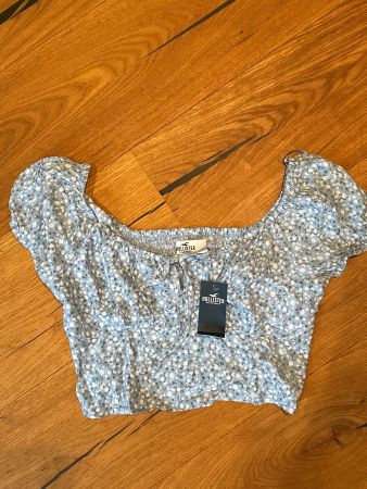 Hollister Top white floral (komplett neu)
