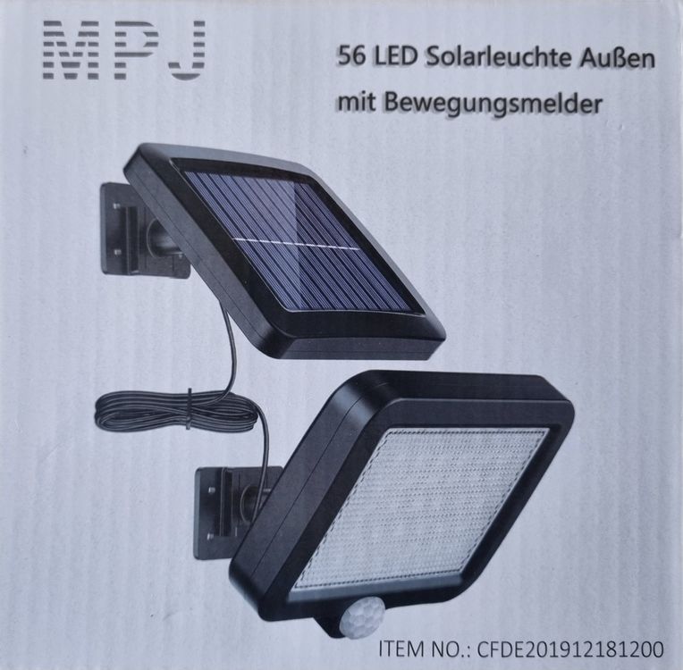Gimisgu Solar Außenleuchte 300W - LED Mit Bewegungssensor IP67, 6500K Für Garten & Straße