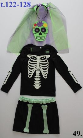 Costume squelette / Skelett t.122 - 128