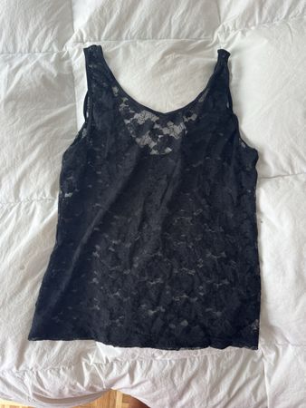 Débardeur H&M dentelle noir taille M bon état
