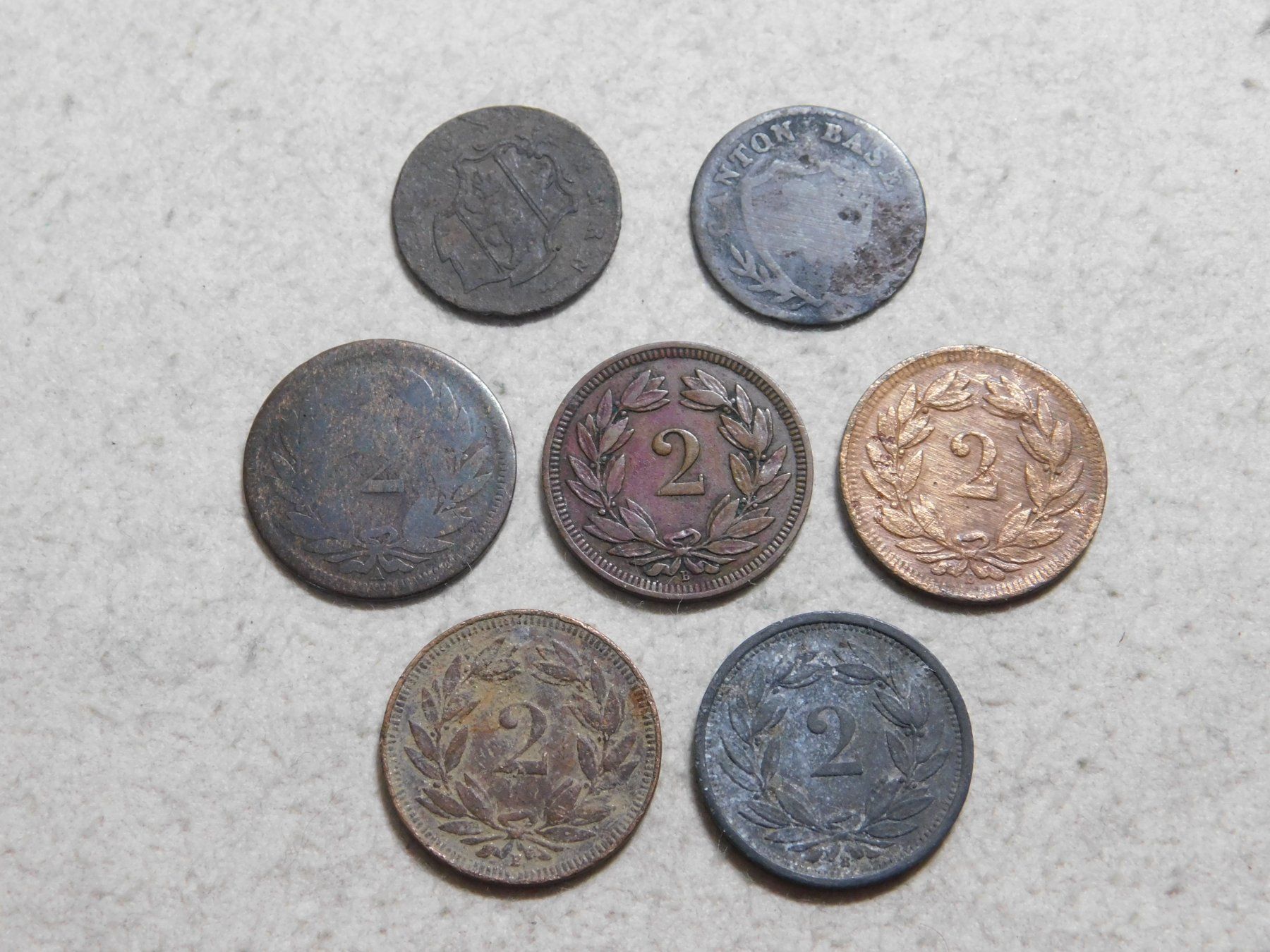 Tutti le monete: Lot uralte & seltene Schweizer 2-Rappenstücke ab 1809 – Usato da Solothurn venduto da Mi-cardo 5
