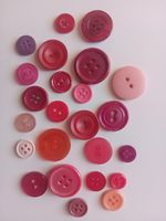 Knöpfen Rot, Rosa 24 Stück