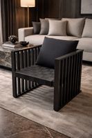 🔥Spectacular Black Modern Lounge Chair with Cushion🔥