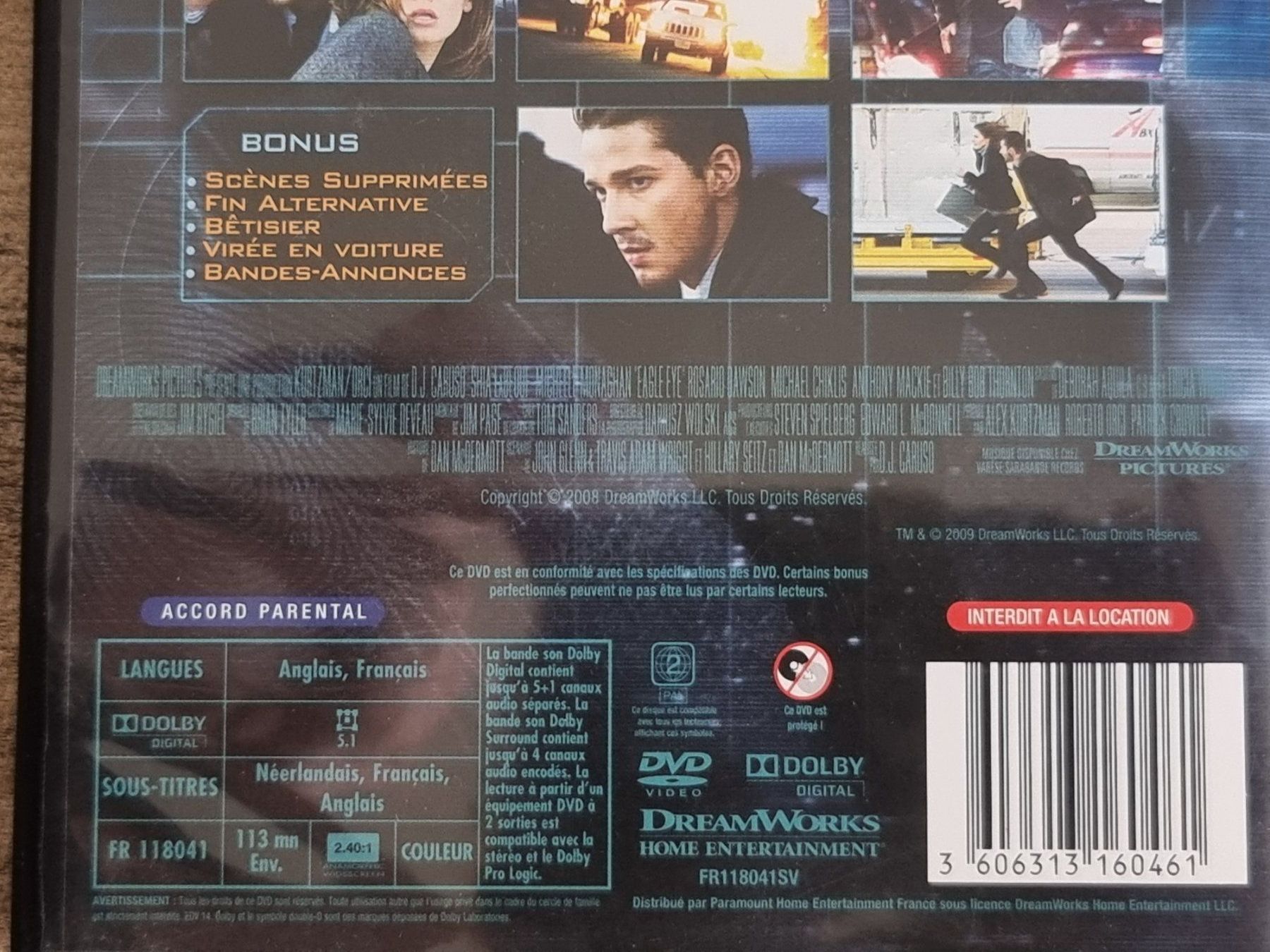 Alle DVDs: L'oeil du mal (Eagle Eye) – Gebraucht aus Chavannes-près-Renens von XWR4 3