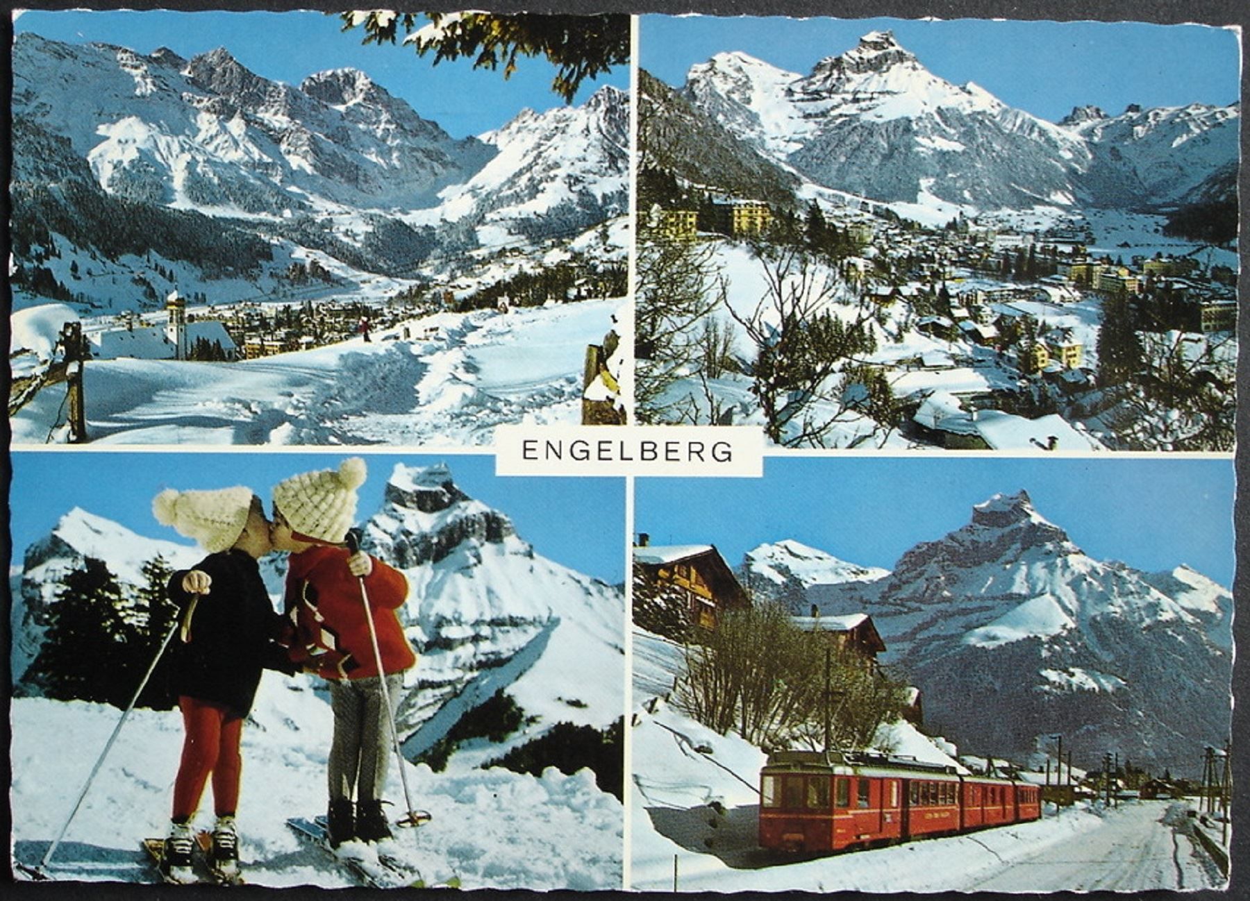 Cartes postales: ENGELBERG Bahn - Kinder auf Ski – D'occasion à Jona par philajona