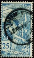 3204D) 79A.2.07, UPU Abart defektes Wertschild *Kt. 250.-