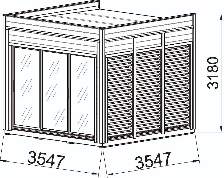 Casette da giardino & serre: Modulhaus 3 x 3 Meter / WPMH33 – Usato da St. Gallen venduto da Spa_at_Home911 7
