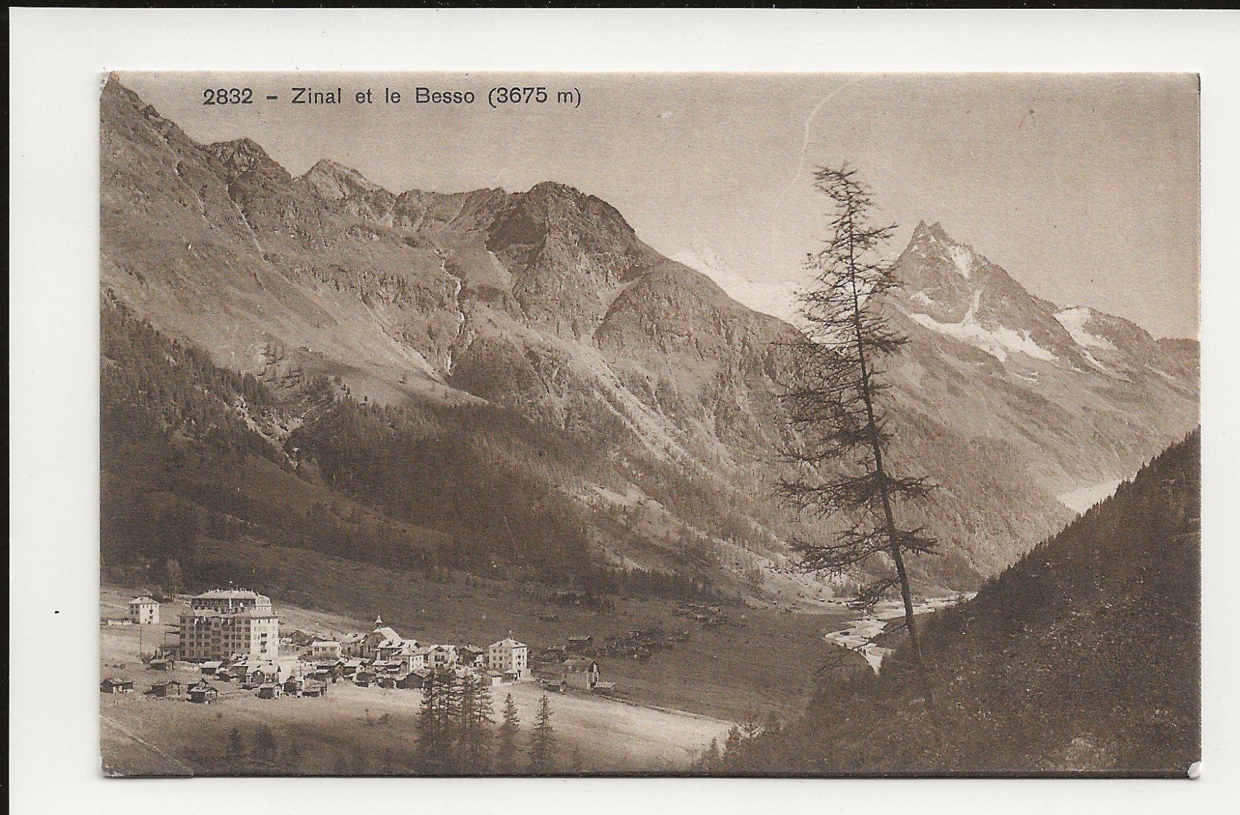 Ansichtskarten: AK 1921 Zinal et le Besso – Gebraucht aus Greifensee von 315WDO