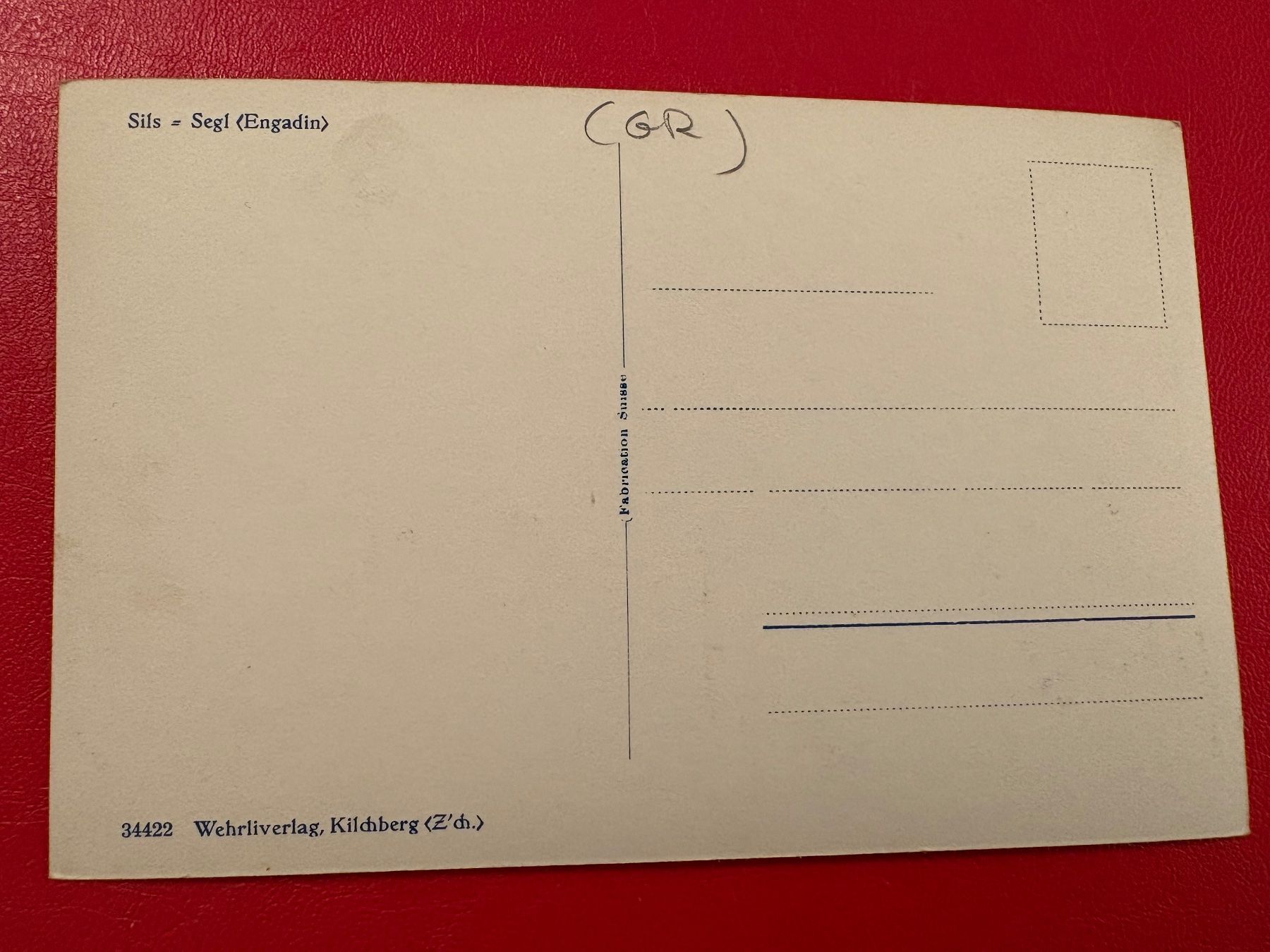 Cartoline postali: Sils - Segl (Engadin) – Usato da St-Légier-La Chiésaz venduto da Theo005 1