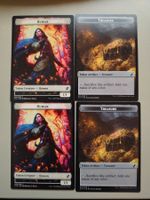 Magic the Gathering: 4x Human Token / Treasure (Rückseite)
