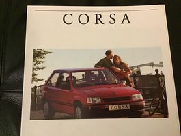 Opel Corsa Verkaufsprospekt 20 Seiten September 1991