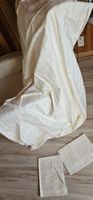 1 x duvet/kissenbezug Baumwolle gestreift gelb/weiss 130x165