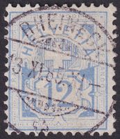 Nr.56, RHEINECK SG Vollstempel, Wertziffer weisses Papier