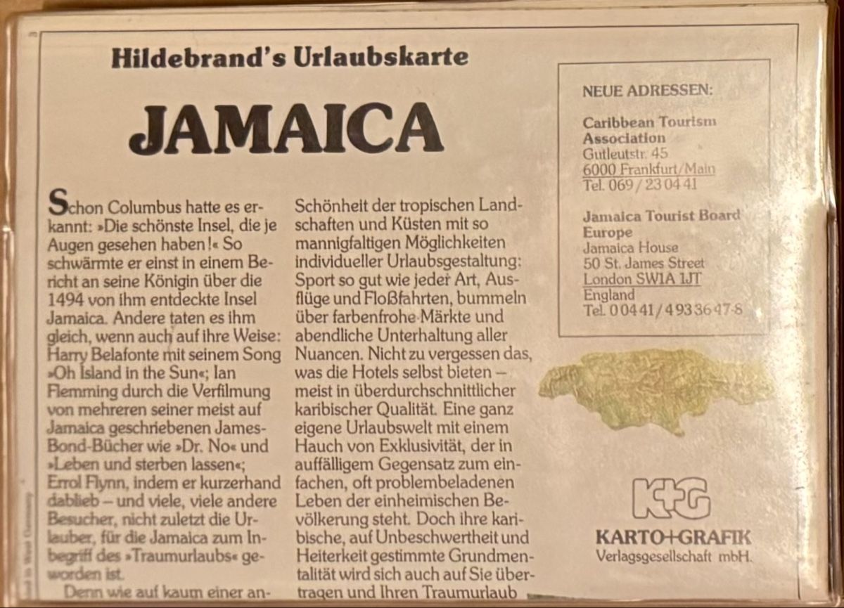 Dischi in vinile: JAMAIKA Urlaubsführer – Usato da Wettswil venduto da osoma99 1