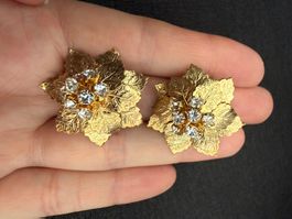 Boucles d’oreilles vintage dorées