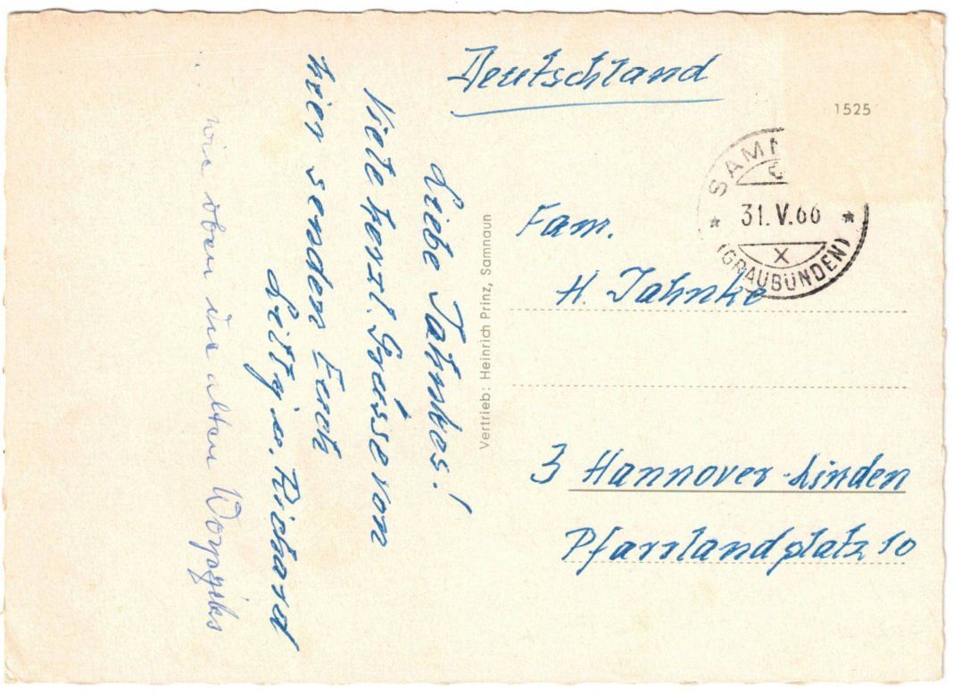 Cartoline postali: Samnaun - 3 Bild AK Alp Trida – Usato da Binningen venduto da Mountainrider 1