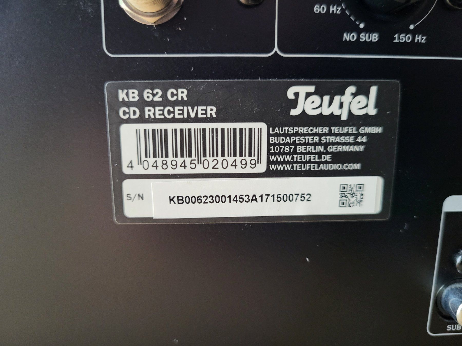 Teufel Ricevitori: Teufel KB 62 CR CD receiver with DAB+ and Bluetooth – Difettoso da Safenwil venduto da MartinAargau 2