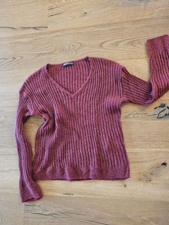 Nile Pullover gerippt Bordeaux Grösse XS