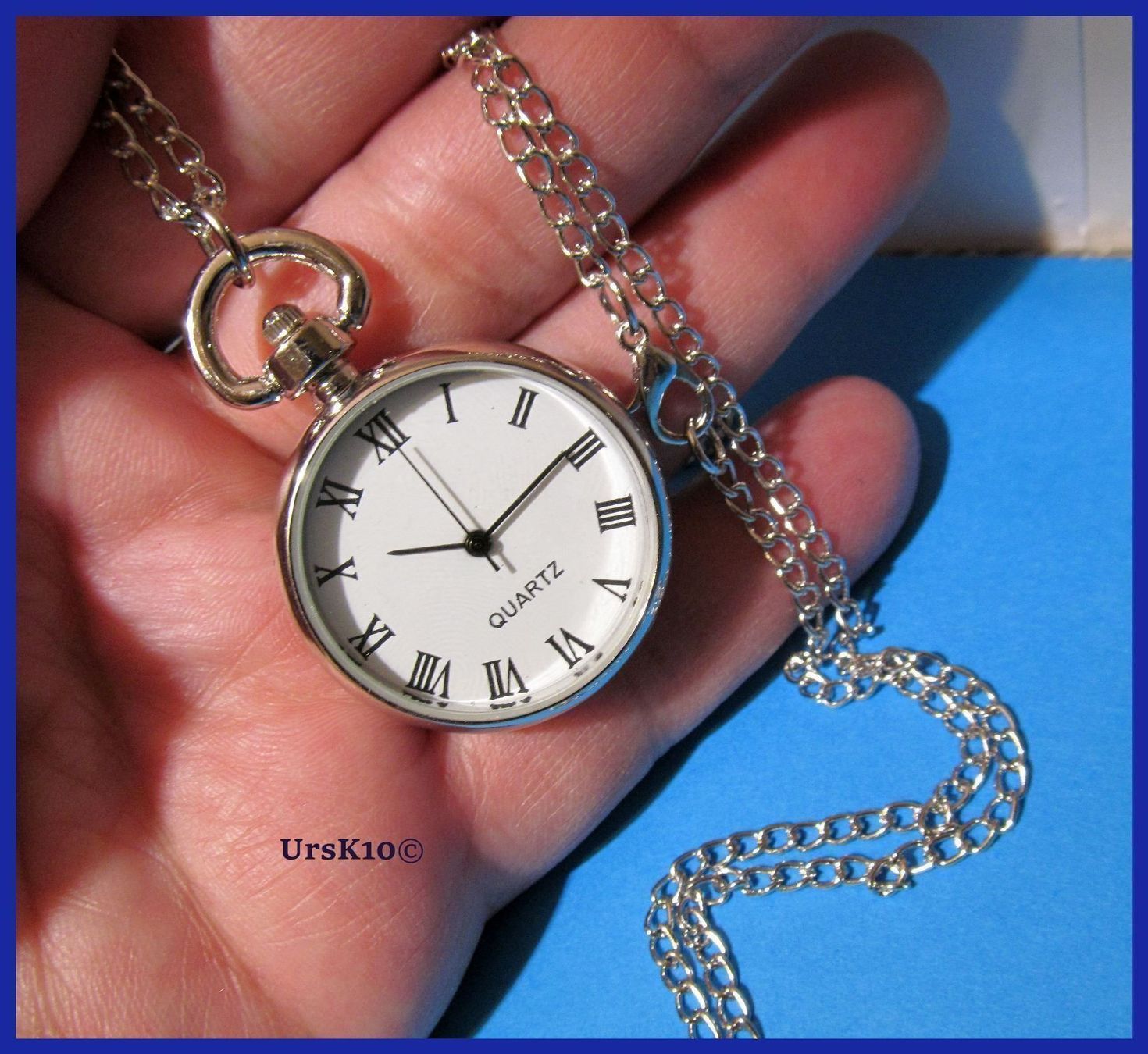 Ketten: NEUE Umhängeuhr silbrig mit Kette – Neu und originalverpackt aus St. Margarethen TG von ursk10 3