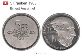 Taler, Ernest Ansermet Gedenkmünze, Top Zustand
