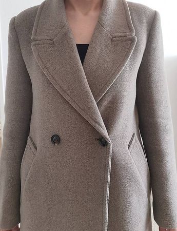MANGO *Manteau Long Taupe Femme * Taille S