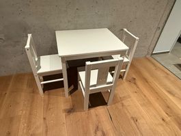 Ikea Kindertisch weiss Kritter mit 3 Stühlen Ikea Kritter