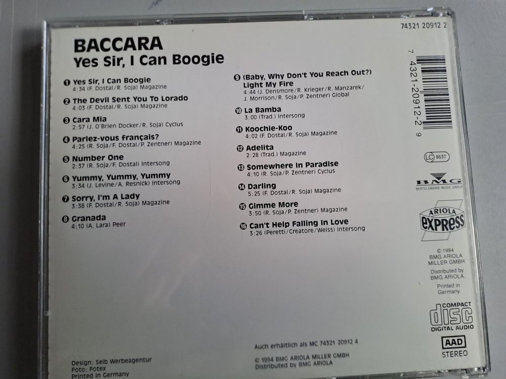 CD Baccara Yes Sir, Best of b | Kaufen auf Ricardo