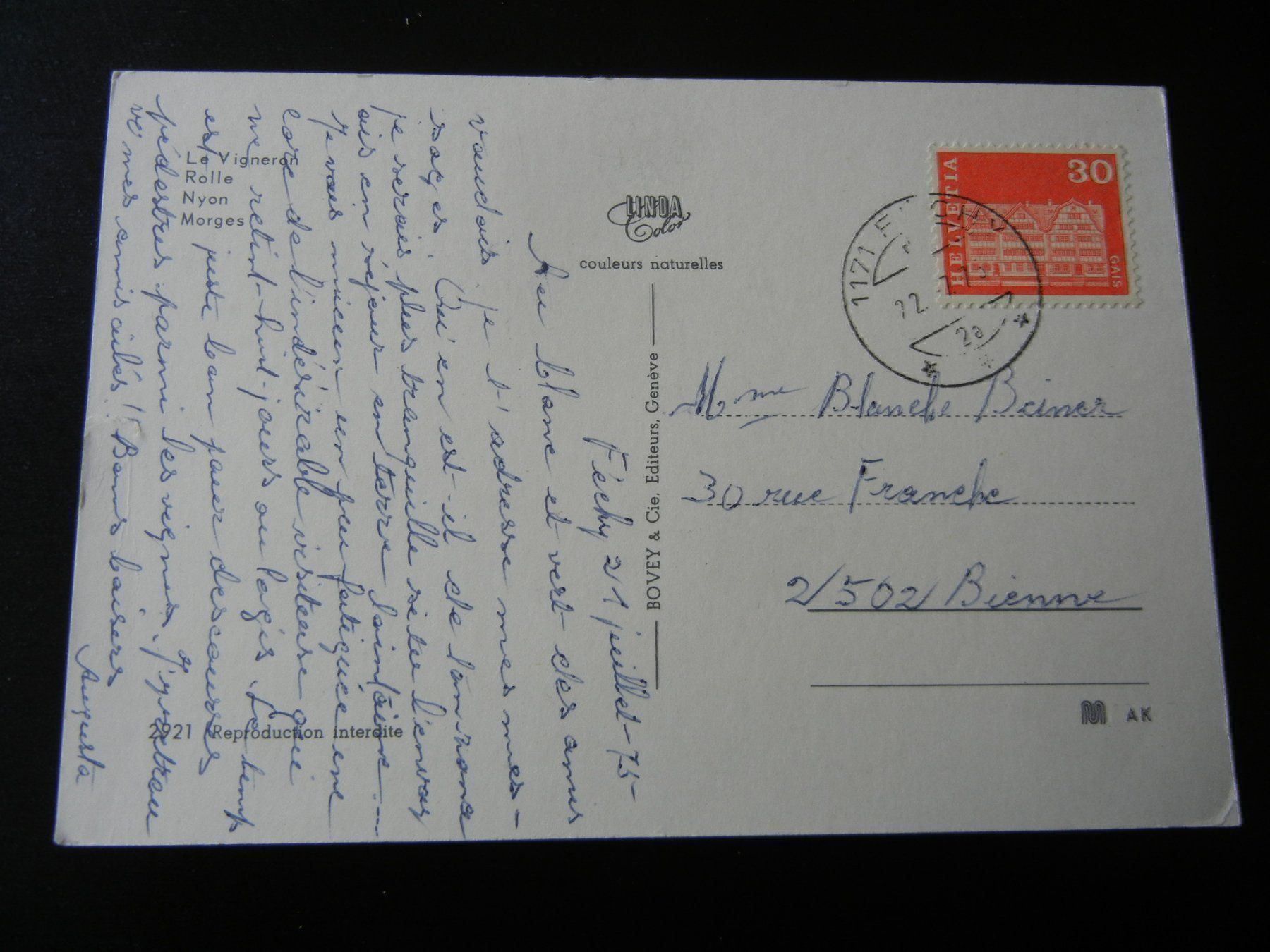 Cartes postales: Canton de Vaud / La Côte – D'occasion à Courtelary par vivi94 1