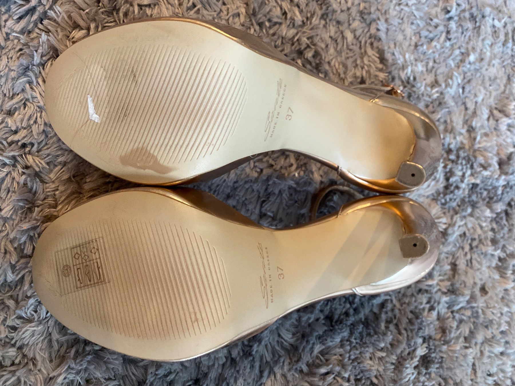 Scarpe da donna: Sandali con tacco oro rossa – Nuovo e nell'imballaggio originale da Zürich venduto da lcl_r88r 5
