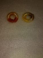 haarschmuck,,,haar gummi,,,gelb und orange,,,2 stück,,,