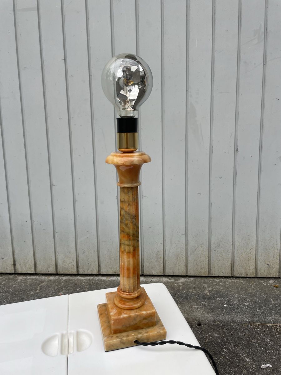 Lampen: Art Deco Alabaster Stehleuchte – Gebraucht aus Bern von fotolog111