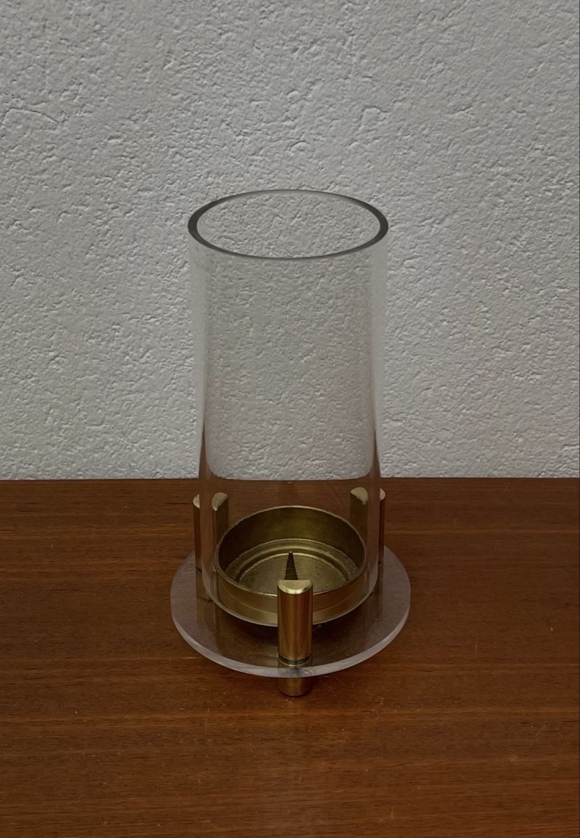 Portacandele: Vintage Kerzenständer Messing Acrylglas Kerzenhalter 80er – Usato da Zürich venduto da Vintagewiesel 2