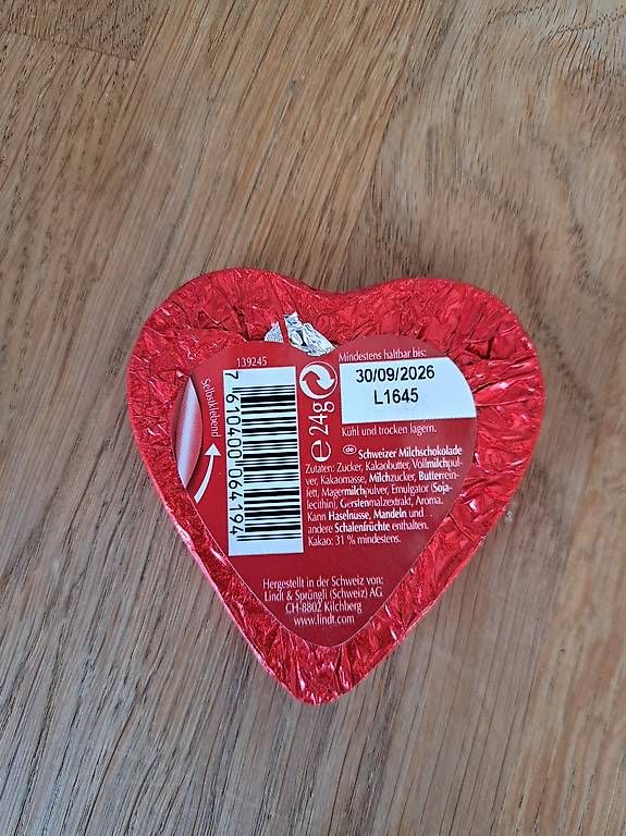 Lindt Cibi & Specialità: Lindt Schoggiherzen 5 Stk. – Nuovo e nell'imballaggio originale da Uhwiesen venduto da Marthalen02 1