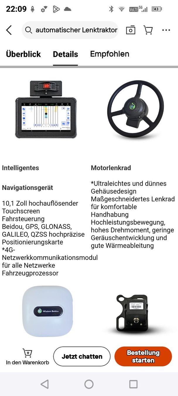 Trattori: Lenksystem mit RTk Wisdom Beidou lezte Chance es zu testen – Nuovo (secondo la descrizione) da Solothurn venduto da Lapi 5