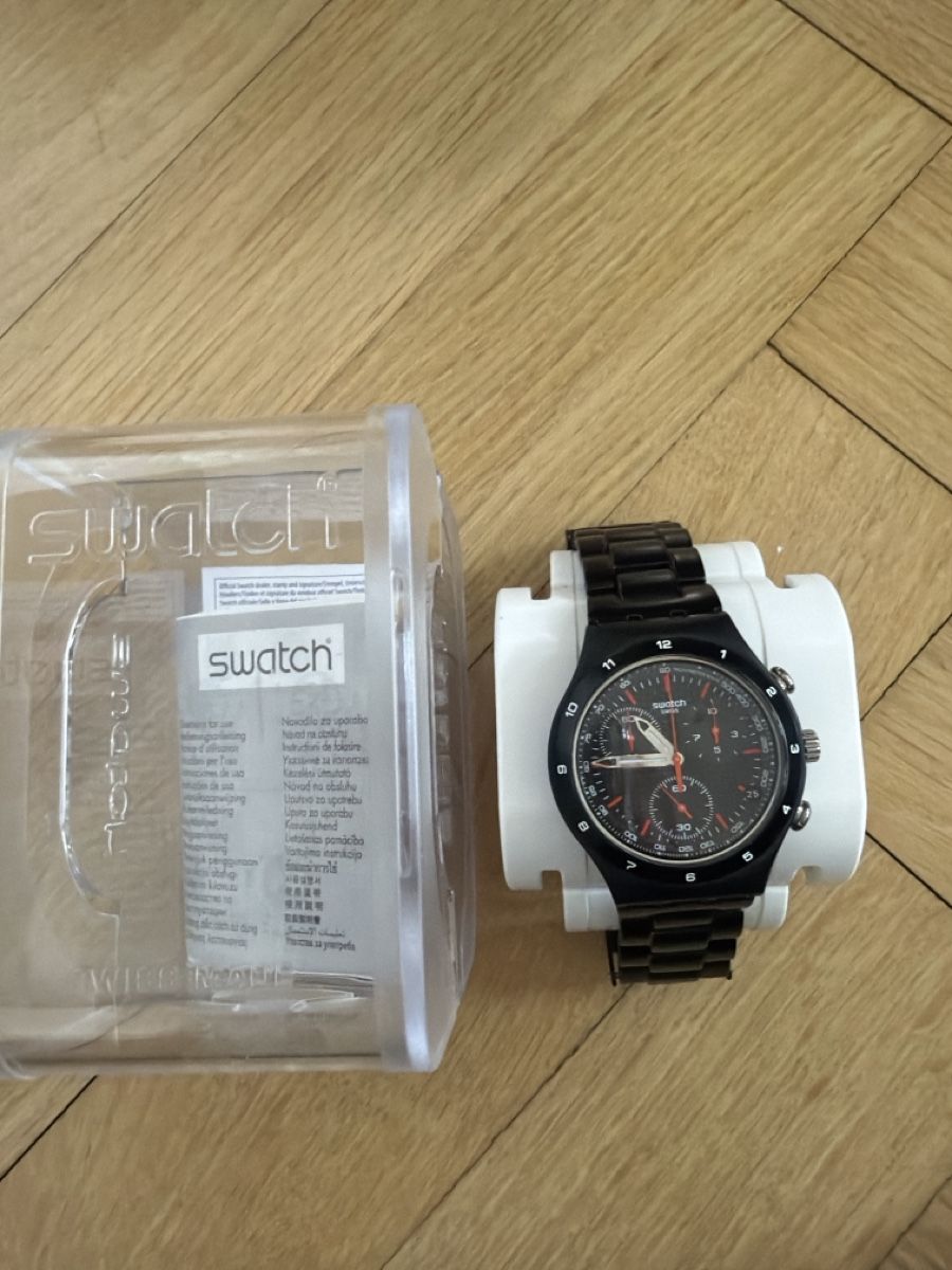 Swatch Orologi: Swatch Irony Chrono Black Coat – Difettoso da Vaduz venduto da zoe_wym6 1
