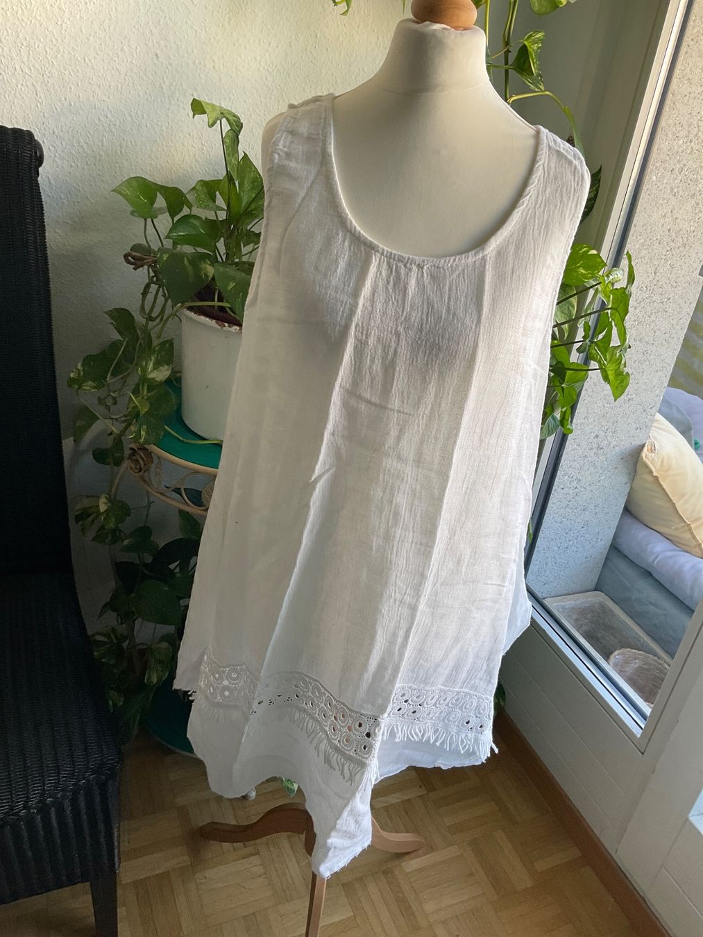 Tuniche: Super agréable tunique blanche lin/coton oversize, onesize – Nuovo (secondo la descrizione) da Genève venduto da Mazelyne 6