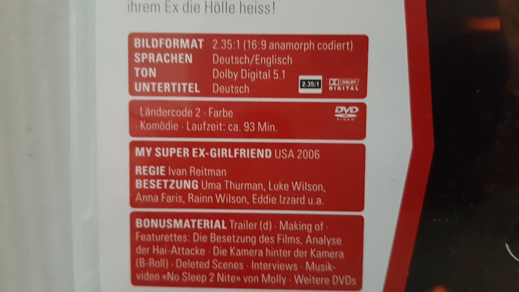 Tutti i DVDs: DVD My Super Ex-Girlfriend – Usato da Oetwil am See venduto da fineli2 1