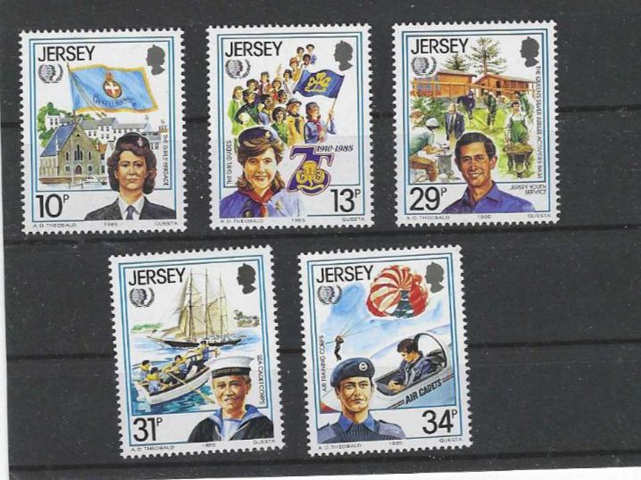 Tutti i francobolli: GB- JERSEY 1985 ** JAHR DER JUGEND – Nuovo (secondo la descrizione) da Dintikon venduto da bonita099